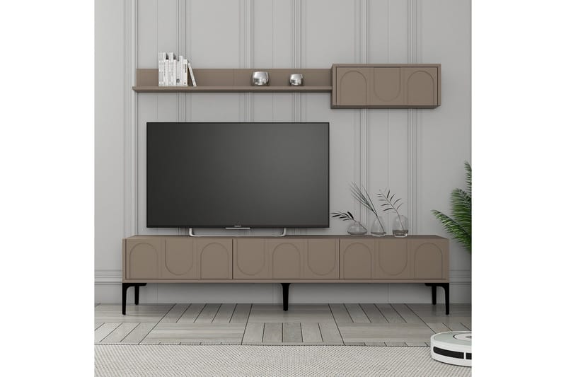 Hazim Tv-bänk 180 cm - Svart - Möbler - Vardagsrum - Tv-möbler & mediamöbler - Tv-bänkar