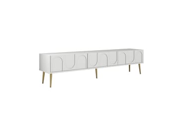 Hazim Tv-bänk 180 cm Vit/Guld