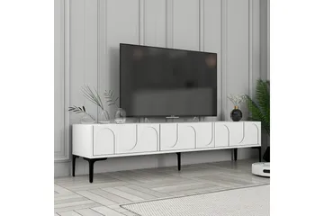 Hazim Tv-bänk 180 cm - Vit/Svart - Möbler - Vardagsrum - Tv-möbler & mediamöbler - Tv-bänkar