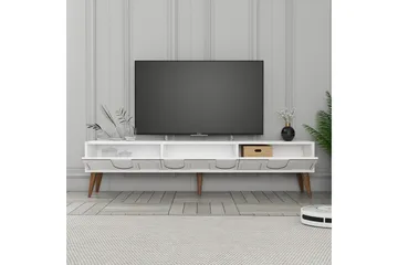 Hazim Tv-bänk 180 cm - Vit/Valnöt - Möbler - Vardagsrum - Tv-möbler & mediamöbler - Tv-bänkar