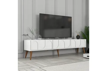 Hazim Tv-bänk 180 cm - Vit/Valnöt - Möbler - Vardagsrum - Tv-möbler & mediamöbler - Tv-bänkar
