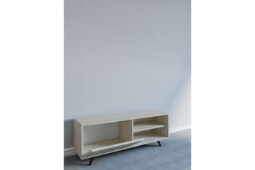 Hazle Golvstående Tv Bänk 120 cm med Förvaring i Trä - Beige - Möbler - Vardagsrum - Tv-möbler & mediamöbler - Tv-bänkar