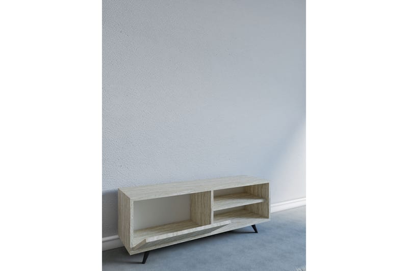 Hazle Golvstående Tv Bänk 120 cm med Förvaring i Trä - Beige - Möbler - Vardagsrum - Tv-möbler & mediamöbler - Tv-bänkar