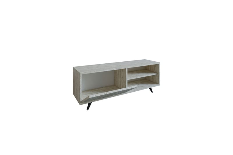 Hazle Golvstående Tv Bänk 120 cm med Förvaring i Trä - Beige - Möbler - Vardagsrum - Tv-möbler & mediamöbler - Tv-bänkar