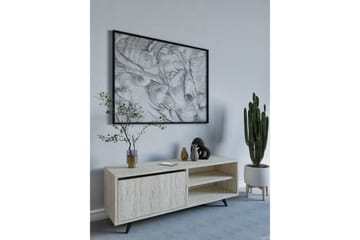 Hazle Golvstående Tv Bänk 120 cm med Förvaring i Trä - Beige - Möbler - Vardagsrum - Tv-möbler & mediamöbler - Tv-bänkar