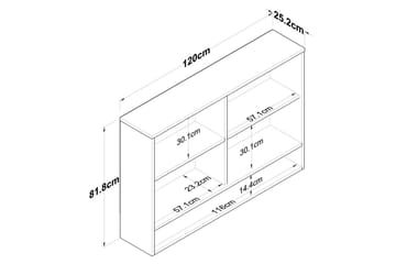 Heba Tv-skåp 120 cm - Vit - Förvaring - Skåp - Köksskåp - Väggskåp