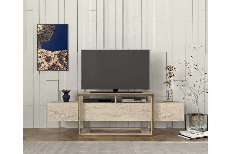 Herb Tv-bänk 160 cm - Beige - Möbler - Vardagsrum - Tv-möbler & mediamöbler - Tv-bänkar