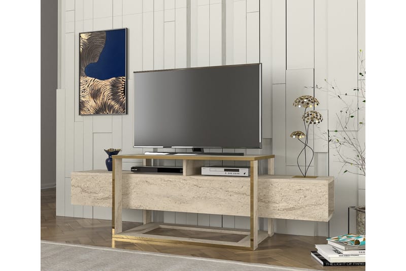 Herb Tv-bänk 160 cm - Beige - Möbler - Vardagsrum - Tv-möbler & mediamöbler - Tv-bänkar