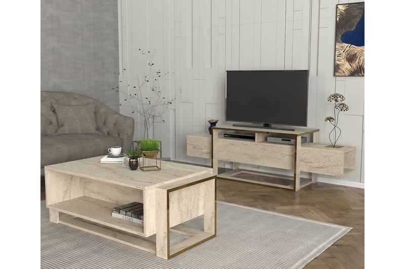 Herb Tv-bänk 160 cm - Beige - Möbler - Vardagsrum - Tv-möbler & mediamöbler - Tv-bänkar