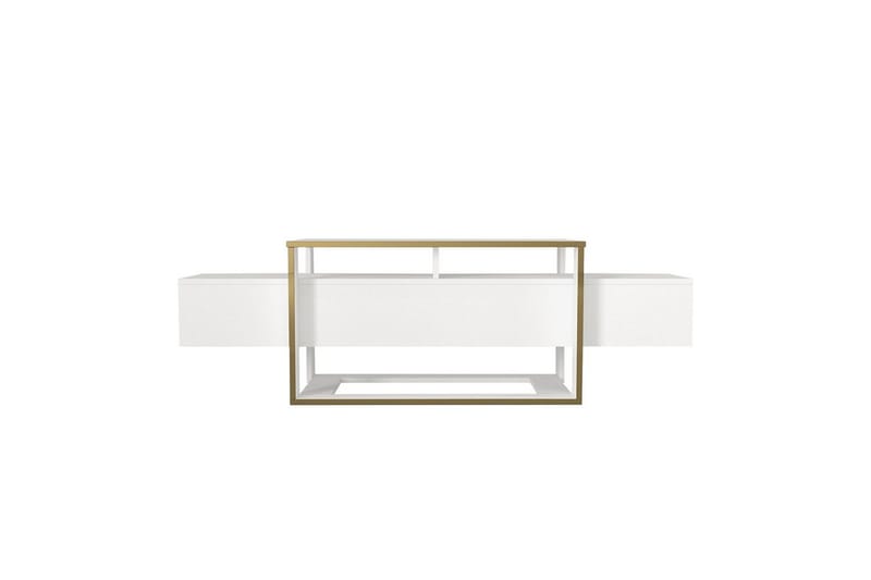 Herb Tv-bänk 160 cm - Guld/Vit - Möbler - Vardagsrum - Tv-möbler & mediamöbler - Tv-bänkar