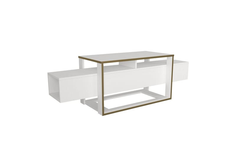 Herb Tv-bänk 160 cm - Guld/Vit - Möbler - Vardagsrum - Tv-möbler & mediamöbler - Tv-bänkar