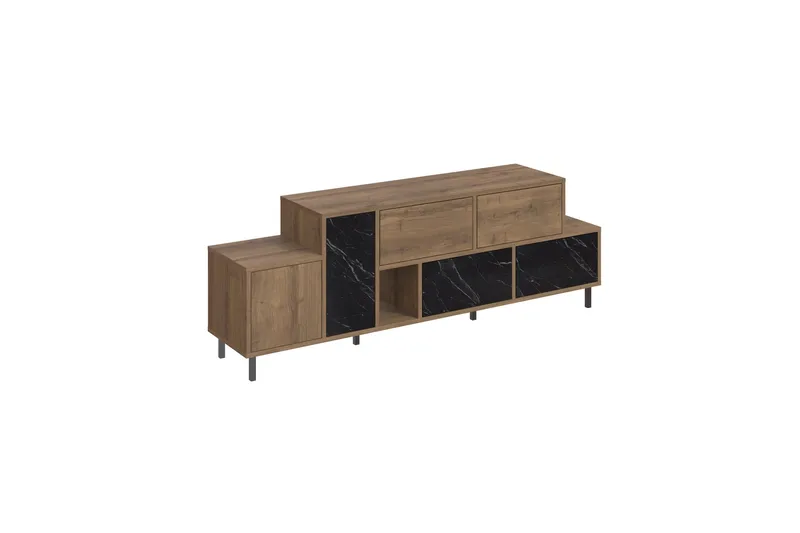 Hermes Tv-bänk 171,2x35,6 cm Brun/Svart, Hanah Home
