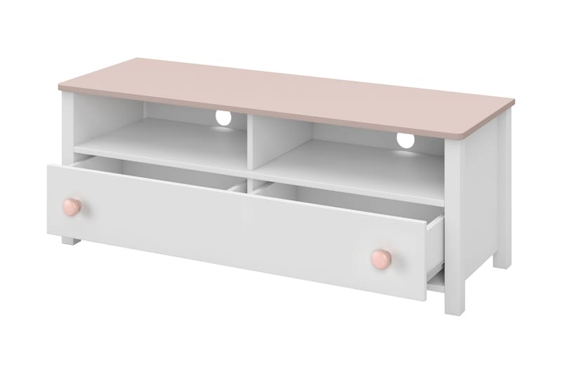 Hilts Tv-bänk 120x42 cm - Vit/Rosa - Möbler - Vardagsrum - Tv-möbler & mediamöbler - Tv-bänkar