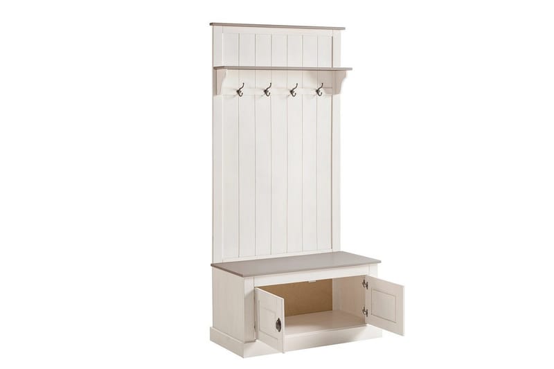 Högskåp Toby Vit, 185x90x45 cm - Vit, 185x90x45 cm - Möbler - Vardagsrum - Tv-möbler & mediamöbler - Tv-skåp
