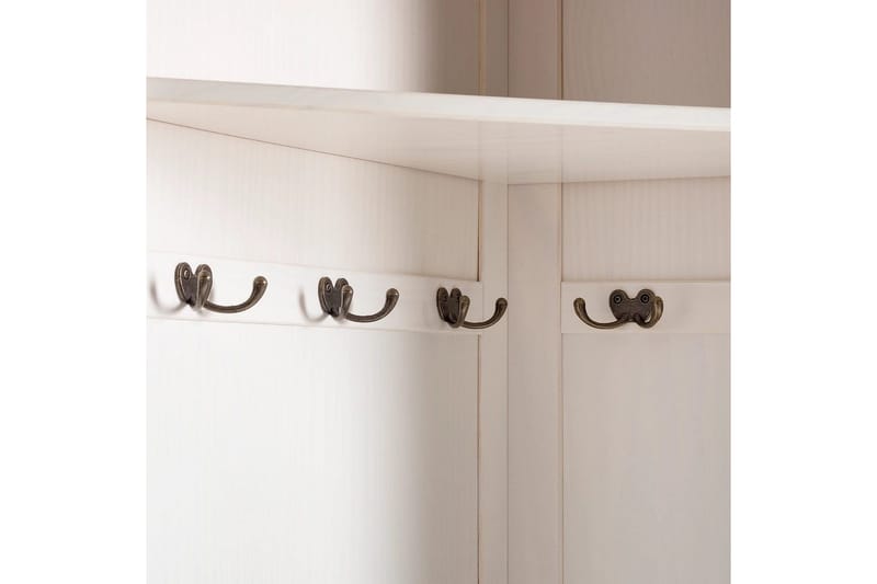 Högskåp Toby Vit/Grå, 185x90x65 cm - Vit/Grå, 185x90x65 cm - Möbler - Hall & entré - Möbelset för hall & entré