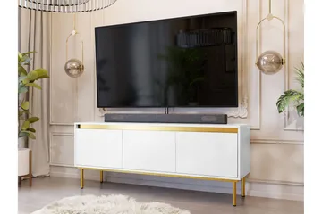 Hollander Tv-bänk 150 cm - Vit/Guld - Möbler - Vardagsrum - Tv-möbler & mediamöbler - Tv-bänkar