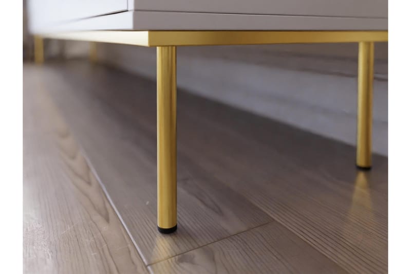 Hollander Tv-bänk 150 cm - Vit/Guld - Möbler - Vardagsrum - Tv-möbler & mediamöbler - Tv-bänkar