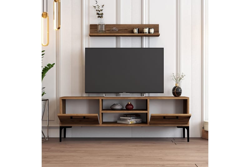 Holter Tv-bänk 140 cm - Valnöt - Möbler - Vardagsrum - Tv-möbler & mediamöbler - Tv-bänkar