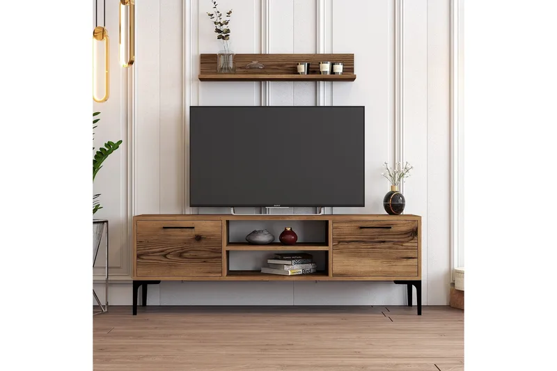 Holter Tv-bänk 140 cm - Valnöt - Möbler - Vardagsrum - Tv-möbler & mediamöbler - Tv-bänkar