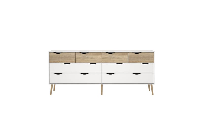 Hostafranc Tv-bänk 196 cm - Vit/Natur - Möbler - Vardagsrum - Tv-möbler & mediamöbler - Tv-bänkar