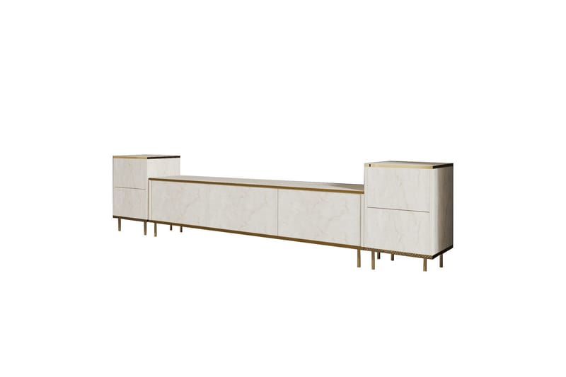 Imaj Tv-bänk 180 cm, Beige/Guld