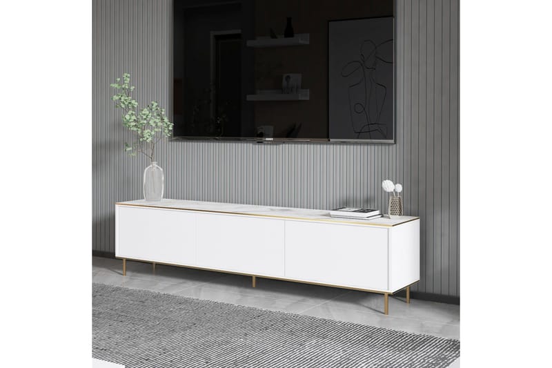 Imaj Tv-bänk 180 cm - Vit marmor/Guld - Möbler - Vardagsrum - Tv-möbler & mediamöbler - Tv-bänkar
