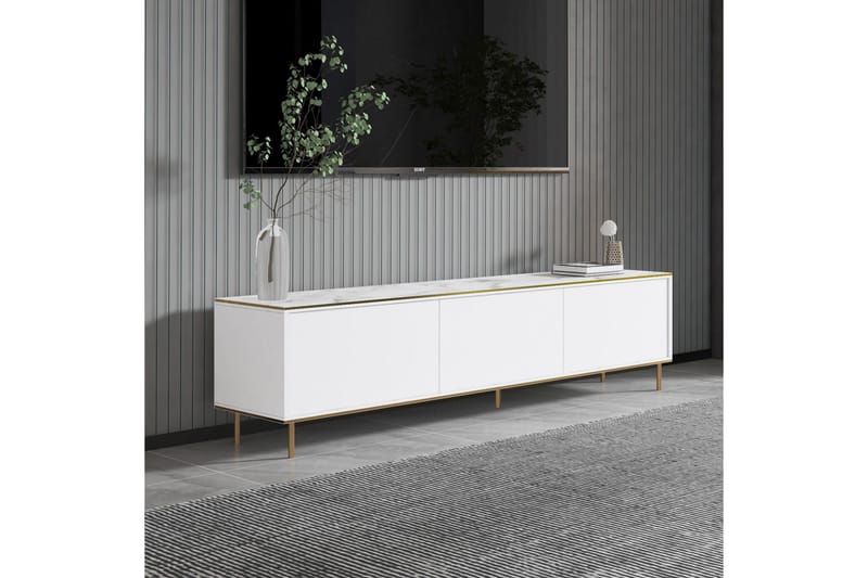 Imaj Tv-bänk 180 cm - Vit marmor/Guld - Möbler - Vardagsrum - Tv-möbler & mediamöbler - Tv-bänkar