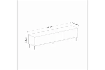 Imaj Tv-bänk 180 cm - Vit marmor/Guld - Möbler - Vardagsrum - Tv-möbler & mediamöbler - Tv-bänkar