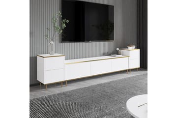 Imaj Tv-bänk 180 cm - Vit/Guld - Möbler - Vardagsrum - Tv-möbler & mediamöbler - Tv-bänkar