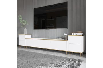Imaj Tv-bänk 180 cm - Vit/Guld - Möbler - Vardagsrum - Tv-möbler & mediamöbler - Tv-bänkar