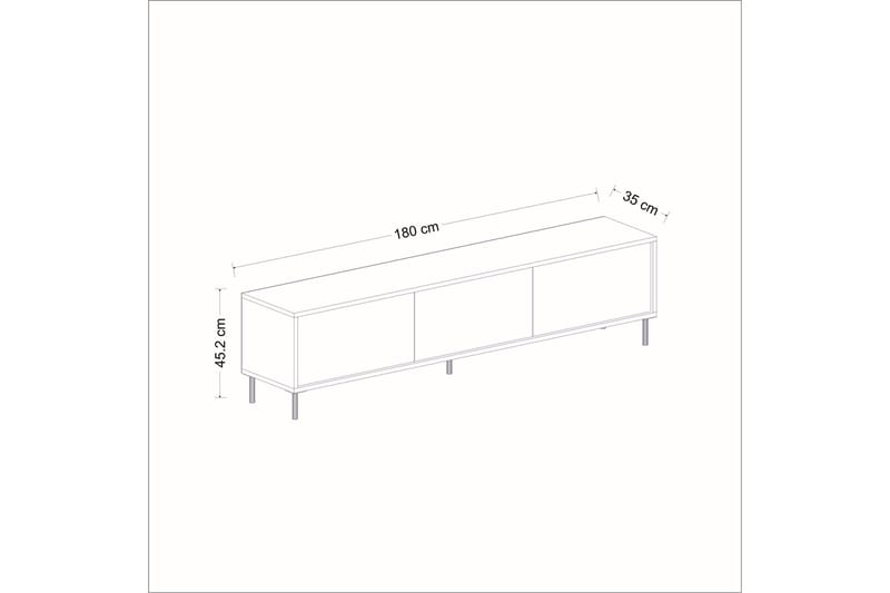 IMAJ Tv-bänk 180x35 cm Svart - Möbler - Vardagsrum - Tv-möbler & mediamöbler - Tv-bänkar
