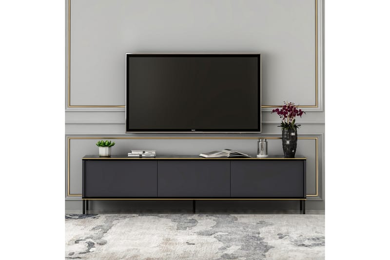 IMAJ Tv-bänk 180x35 cm Svart - Möbler - Vardagsrum - Tv-möbler & mediamöbler - Tv-bänkar