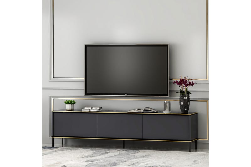IMAJ Tv-bänk 180x35 cm Svart - Möbler - Vardagsrum - Tv-möbler & mediamöbler - Tv-bänkar