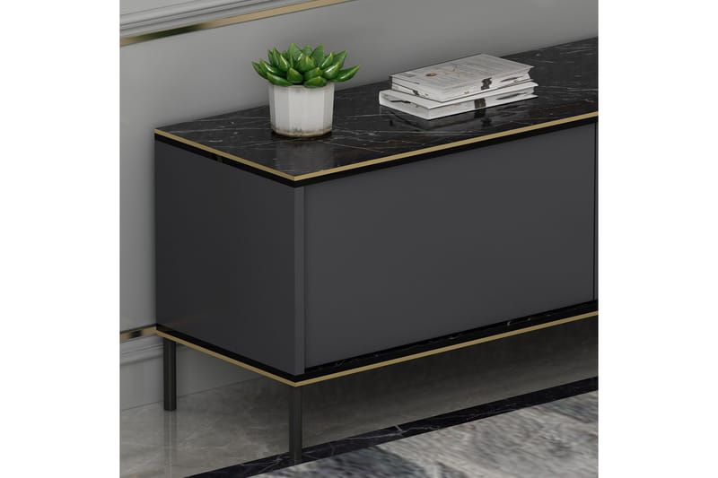 IMAJ Tv-bänk 180x35 cm Svart - Möbler - Vardagsrum - Tv-möbler & mediamöbler - Tv-bänkar