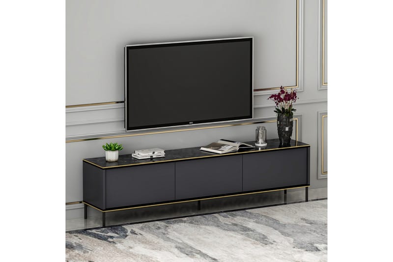 IMAJ Tv-bänk 180x35 cm Svart - Möbler - Vardagsrum - Tv-möbler & mediamöbler - Tv-bänkar