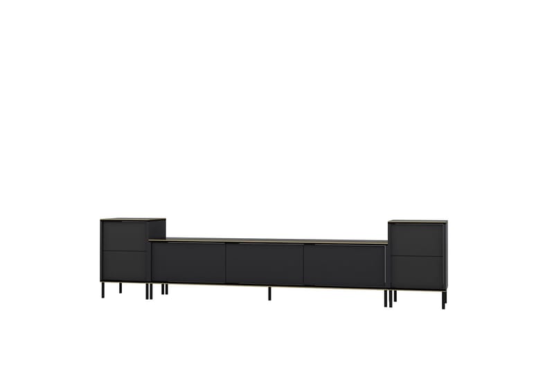 Imaj Tv-möbelset 180x35 cm Svart - Hanah Home - Möbler - Vardagsrum - Tv-möbler & mediamöbler - Tv-möbelset