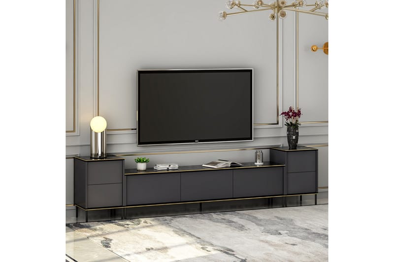 IMAJ Tv-möbelset 180x35 cm Svart - Möbler - Vardagsrum - Tv-möbler & mediamöbler - Tv-möbelset