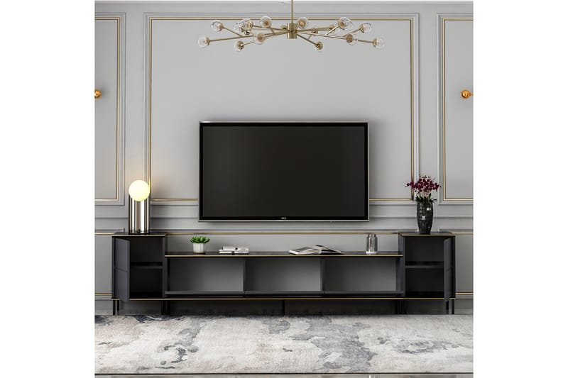 IMAJ Tv-möbelset 180x35 cm Svart - Tv-möbelset