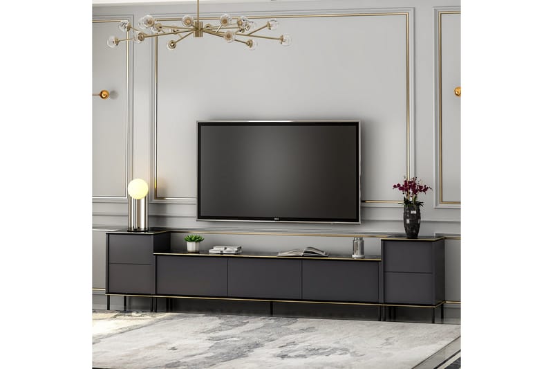 IMAJ Tv-möbelset 180x35 cm Svart - Möbler - Vardagsrum - Tv-möbler & mediamöbler - Tv-möbelset