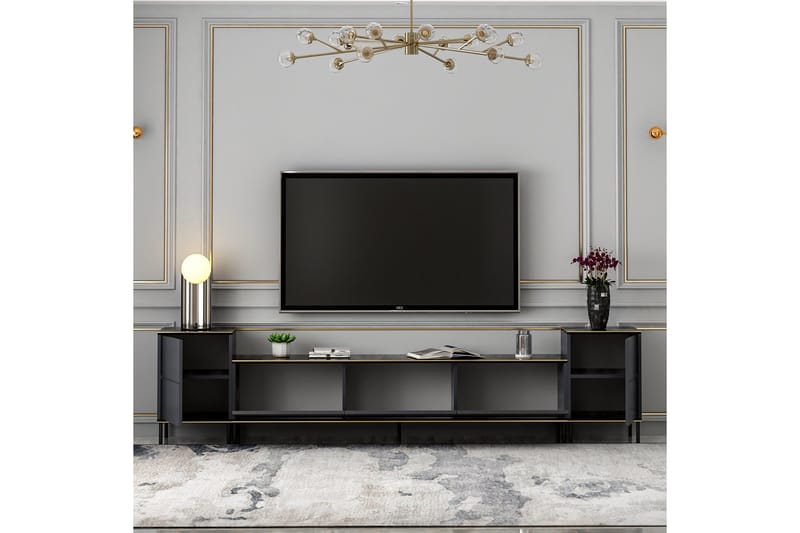 Imaj Tv-möbelset 180x35 cm Svart - Hanah Home - Möbler - Vardagsrum - Tv-möbler & mediamöbler - Tv-möbelset