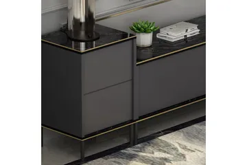 Imaj Tv-möbelset 180x35 cm Svart - Hanah Home - Möbler - Vardagsrum - Tv-möbler & mediamöbler - Tv-möbelset