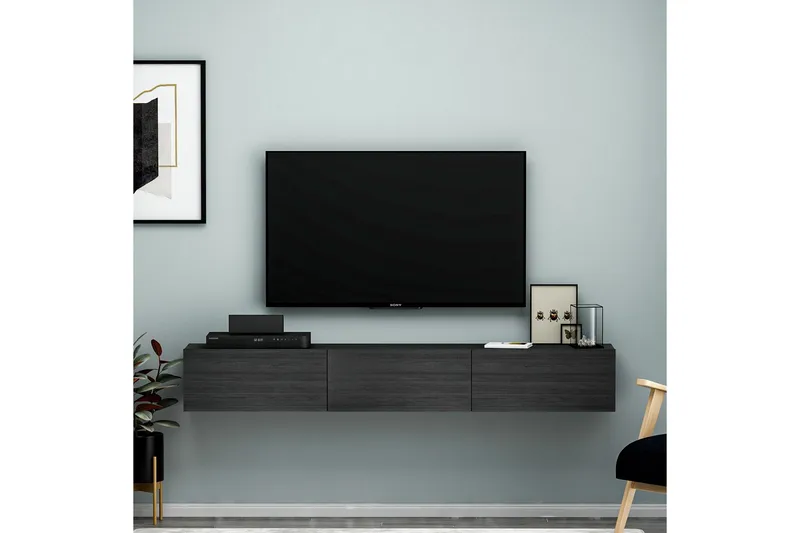 Interlaken Tv-bänk 180 cm - Svart - Möbler - Vardagsrum - Tv-möbler & mediamöbler - Tv-bänkar