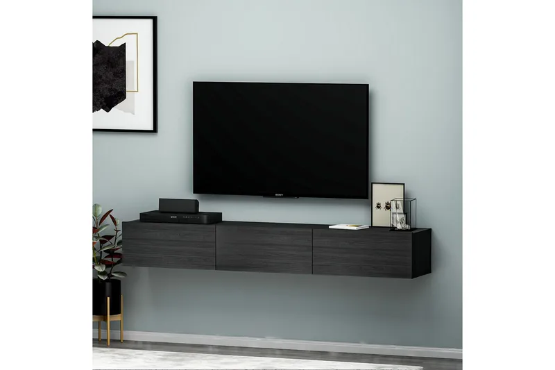Interlaken Tv-bänk 180 cm - Svart - Möbler - Vardagsrum - Tv-möbler & mediamöbler - Tv-bänkar