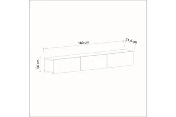 Interlaken Tv-bänk 180 cm - Svart - Möbler - Vardagsrum - Tv-möbler & mediamöbler - Tv-bänkar