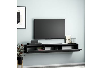Interlaken Vägghängd TV Bänk 180 cm med Förvaring i Målat Trä - Svart - Möbler - Vardagsrum - Tv-möbler & mediamöbler - Tv-bänkar