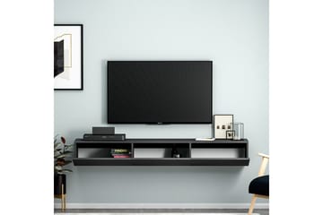 Interlaken Vägghängd TV Bänk 180 cm med Förvaring i Målat Trä - Svart - Möbler - Vardagsrum - Tv-möbler & mediamöbler - Tv-bänkar