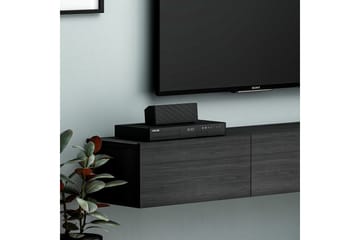 Interlaken Vägghängd TV Bänk 180 cm med Förvaring i Målat Trä - Svart - Möbler - Vardagsrum - Tv-möbler & mediamöbler - Tv-bänkar