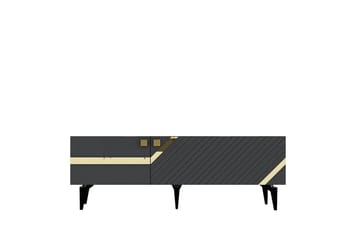 Iris  Tv-bänk 150 cm Antracit/Guld