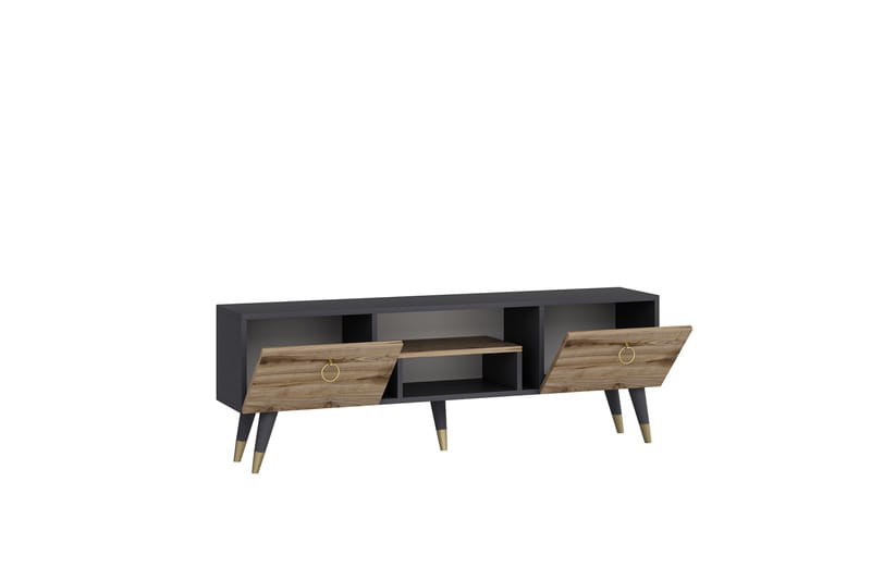 IRMA Tv-bänk 150x29,6 cm Brun/Svart - Möbler - Vardagsrum - Tv-möbler & mediamöbler - Tv-bänkar