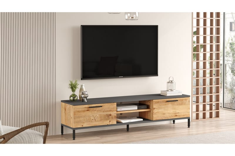 JAHIDA Tv-möbelset 160x35 cm Mörkblå/Svart - Tv-möbelset